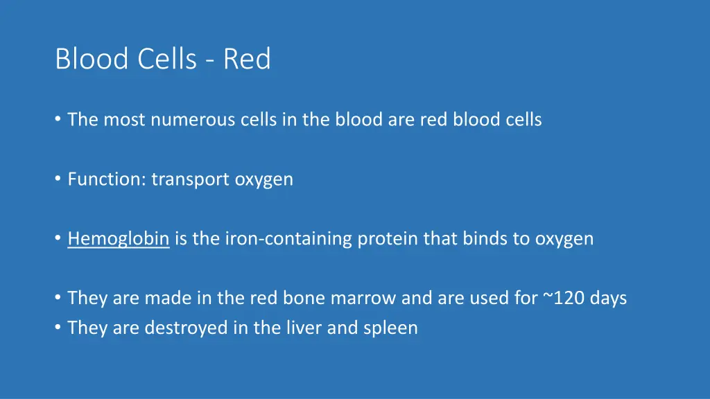 blood cells red
