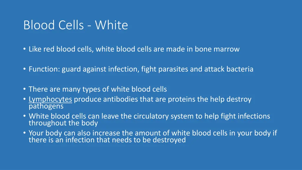 blood cells white