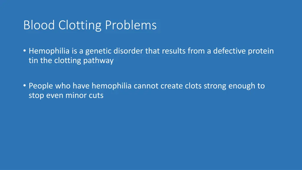 blood clotting problems