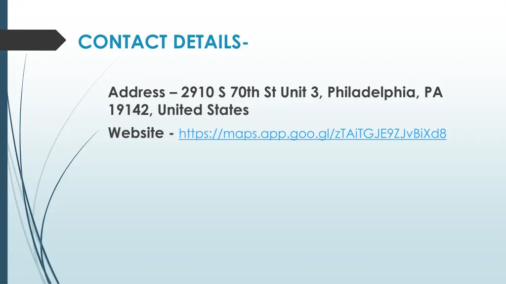 contact details
