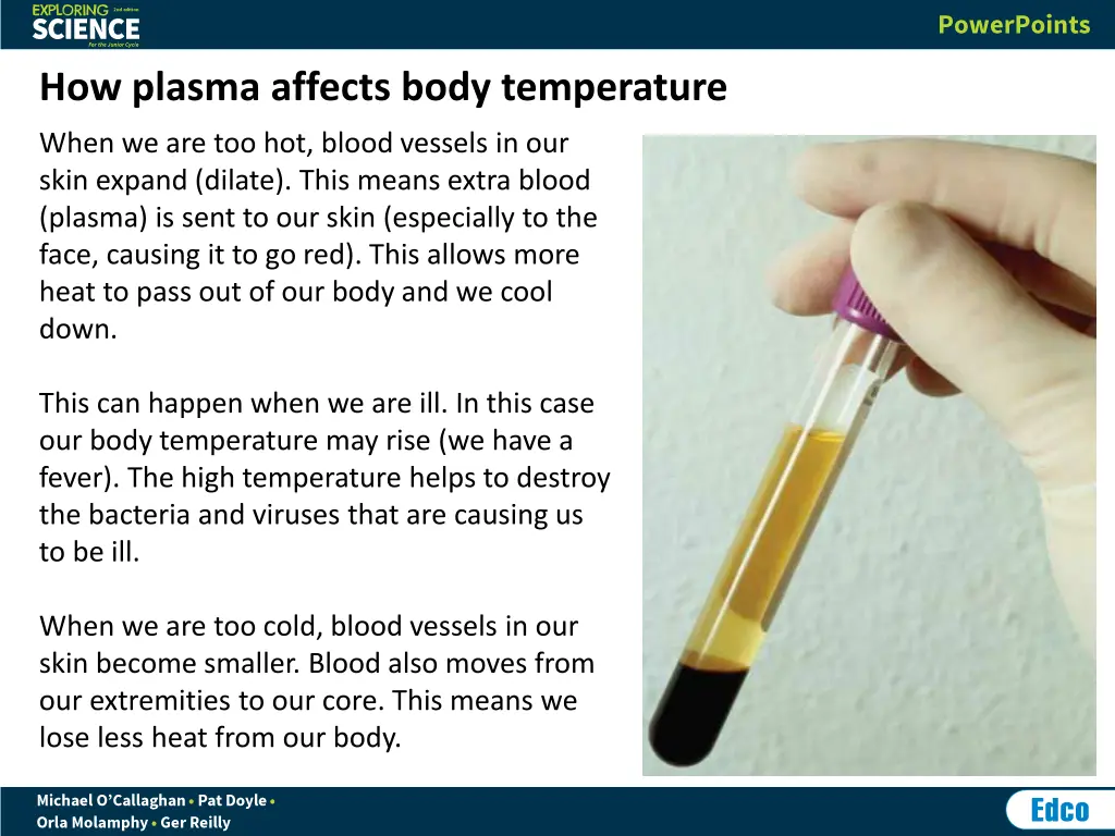 how plasma affects body temperature