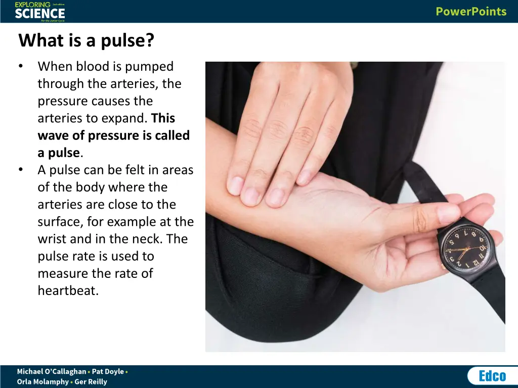 what is a pulse when blood is pumped through