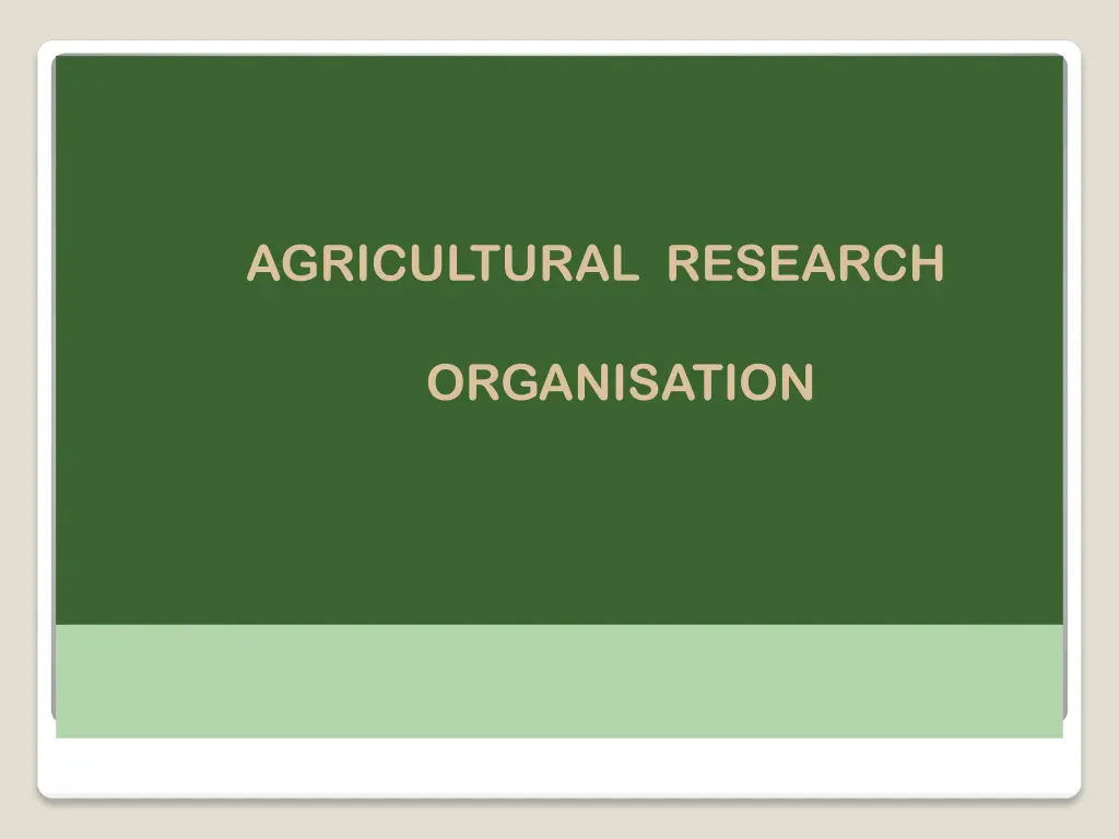 agricultural research