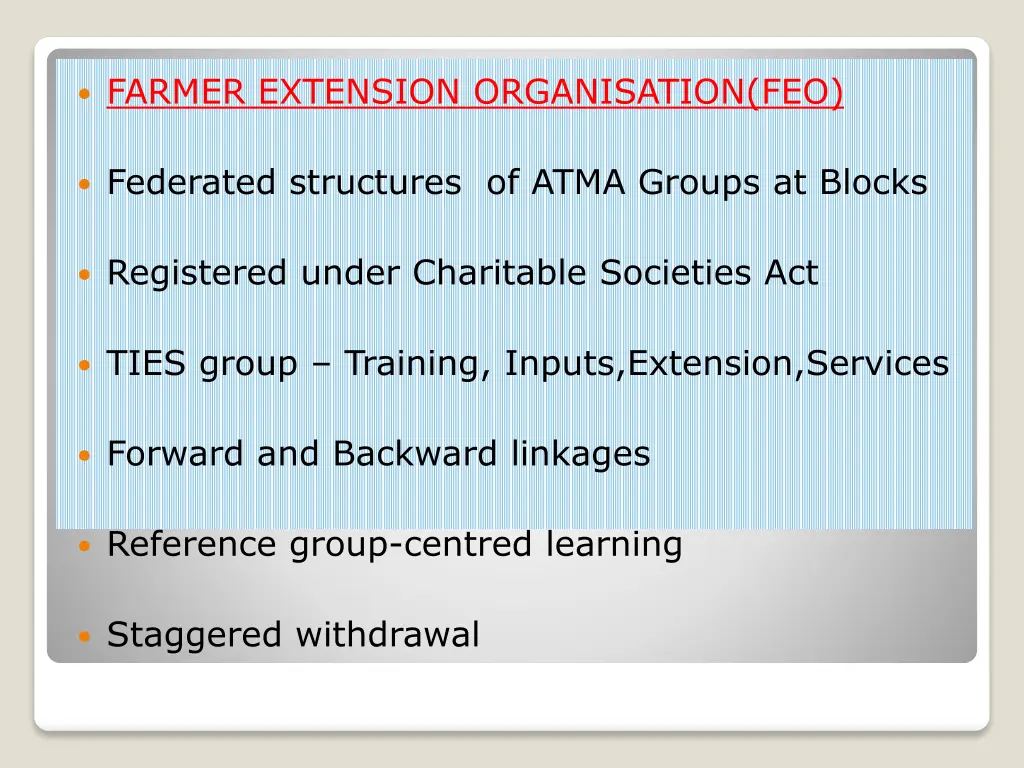 farmer extension organisation feo