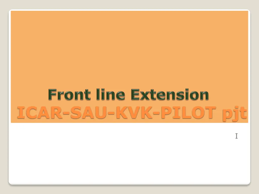 icar sau kvk pilot pjt