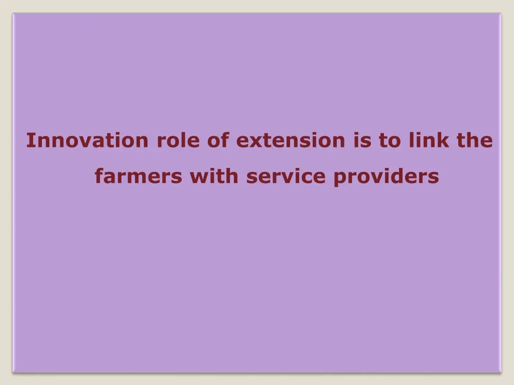 innovation role of extension is to link the