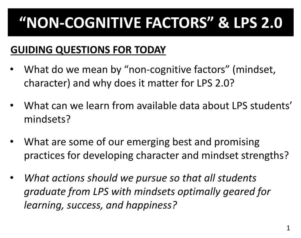 non cognitive factors lps 2 0
