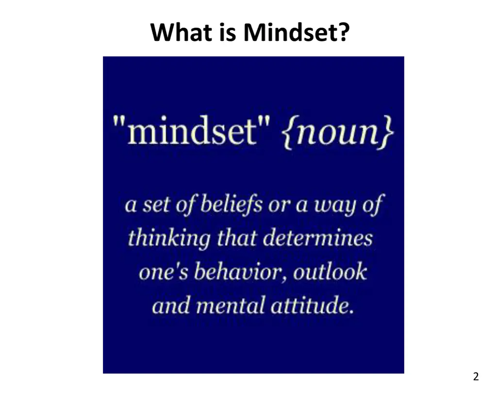 what is mindset