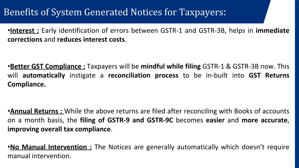 benefits of system generated notices for taxpayers