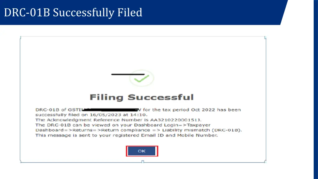 drc 01b successfully filed