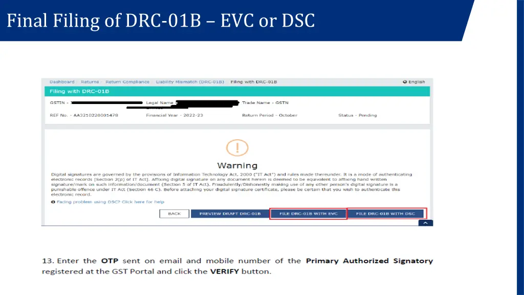 final filing of drc 01b evc or dsc