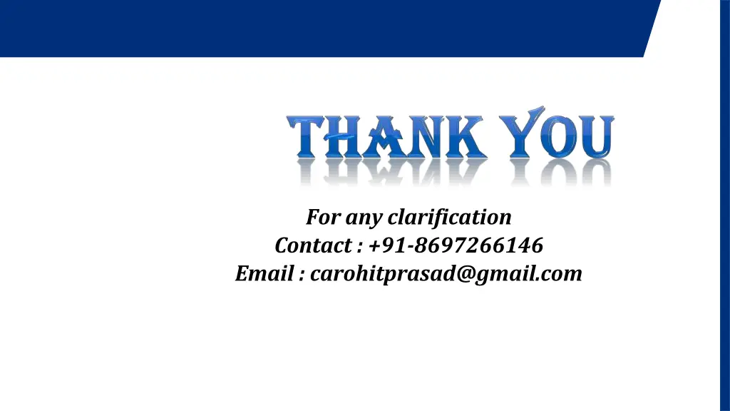 for any clarification contact 91 8697266146 email