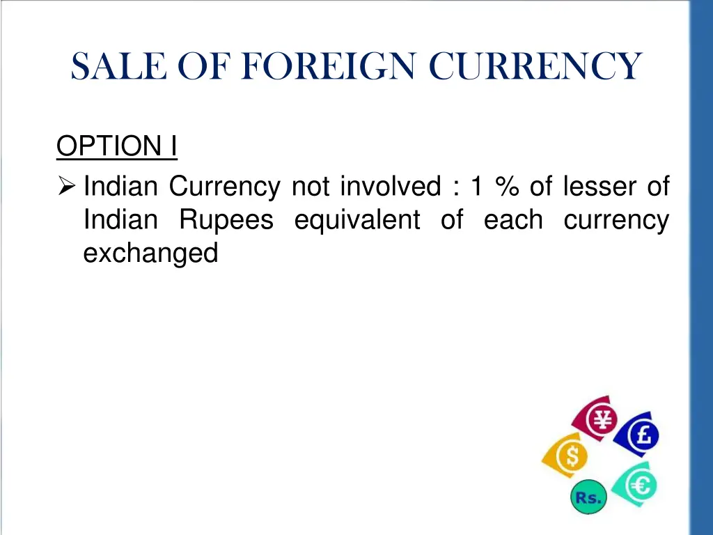 sale of foreign currency 1