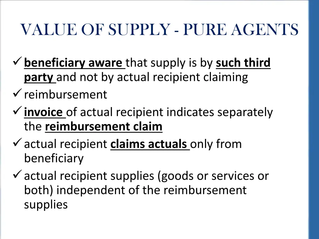 value of supply pure agents 1