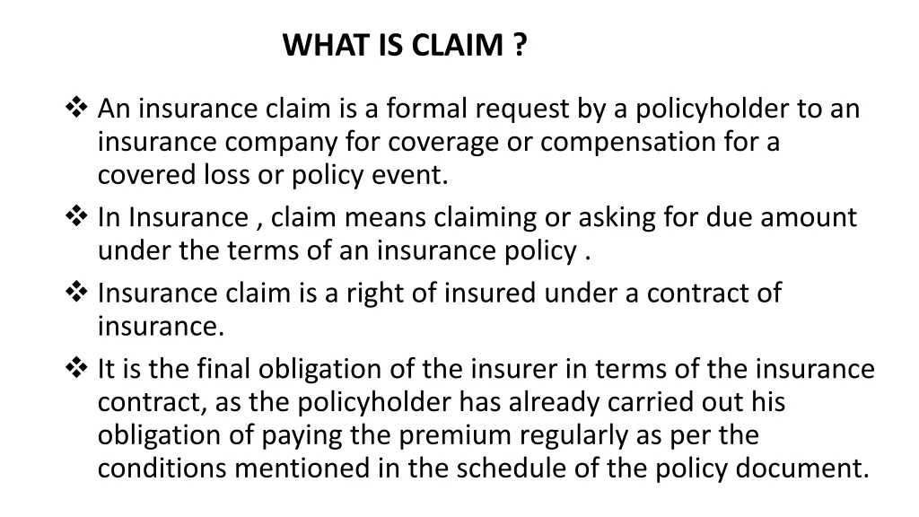 what is claim
