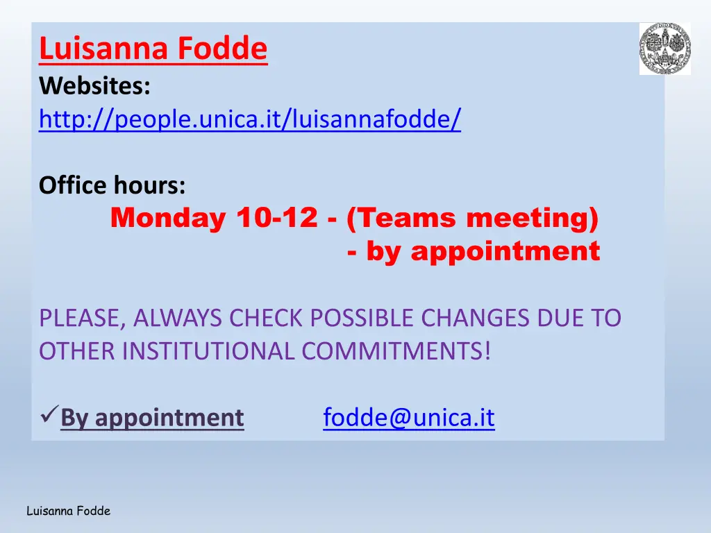 luisanna fodde websites http people unica