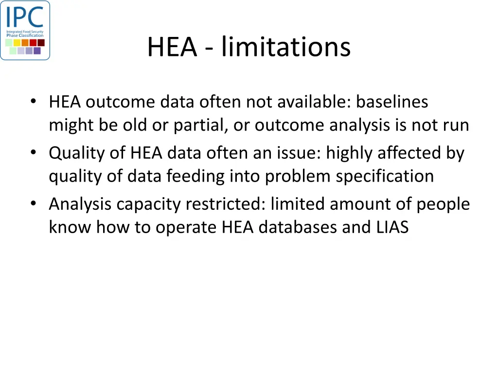 hea limitations