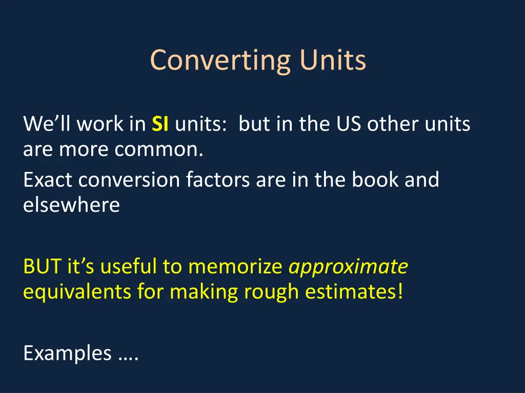 converting units