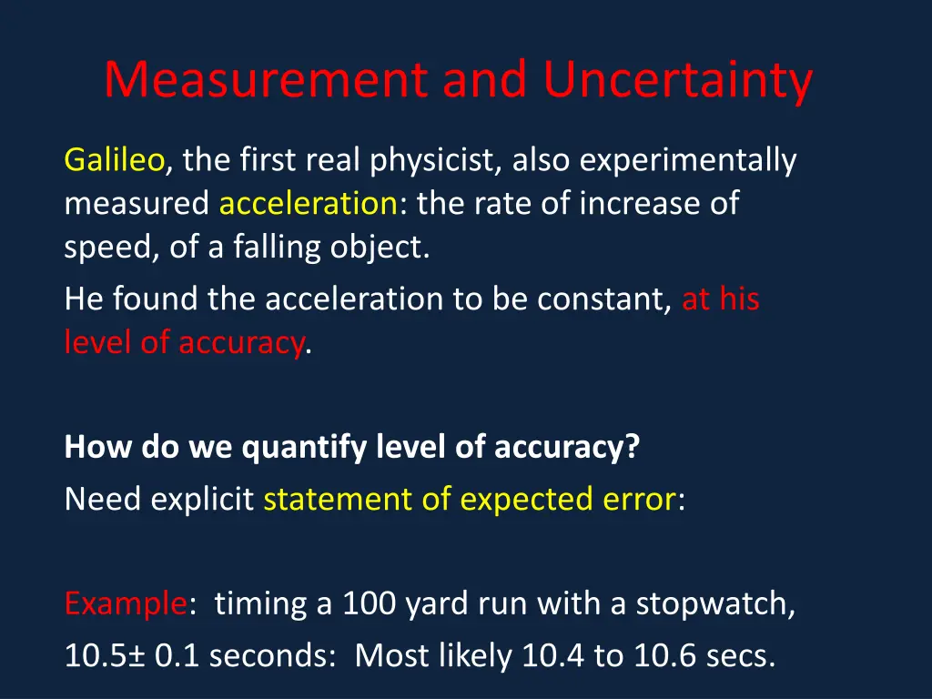 measurement and uncertainty