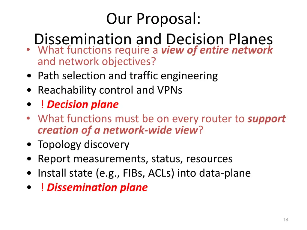 our proposal