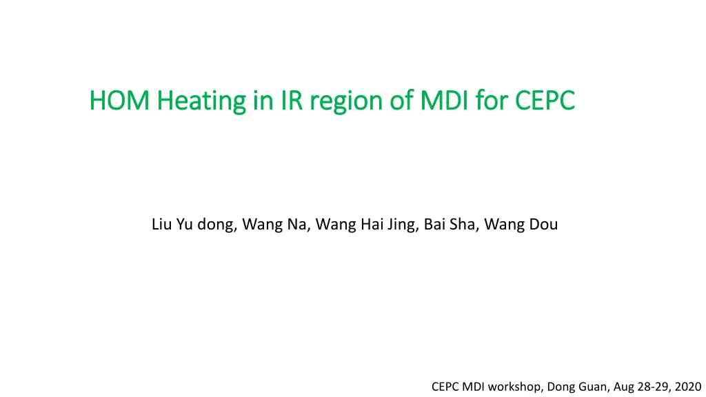 hom hom heating in ir region of mdi for cepc