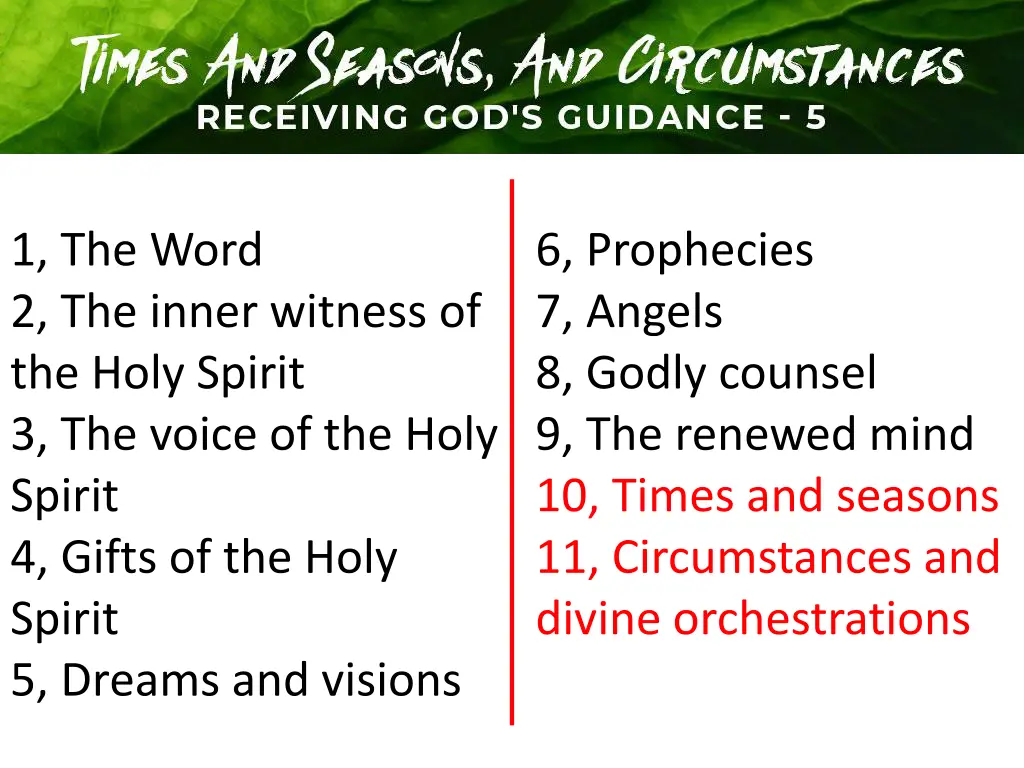 1 the word 2 the inner witness of the holy spirit