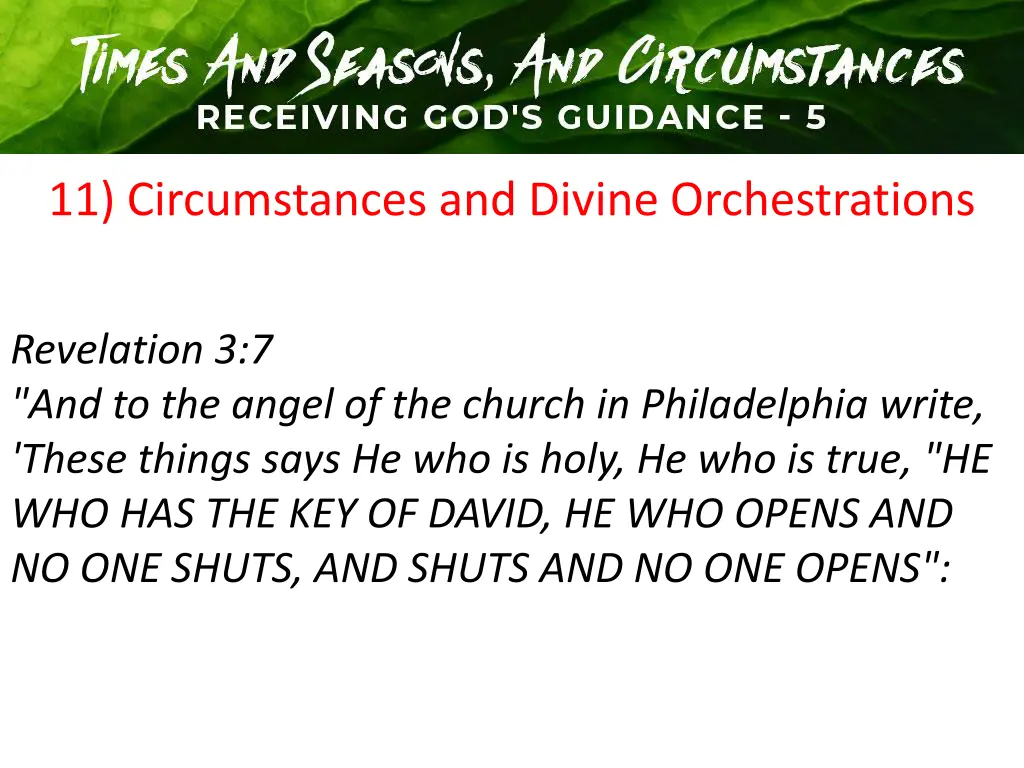 11 circumstances and divine orchestrations 2