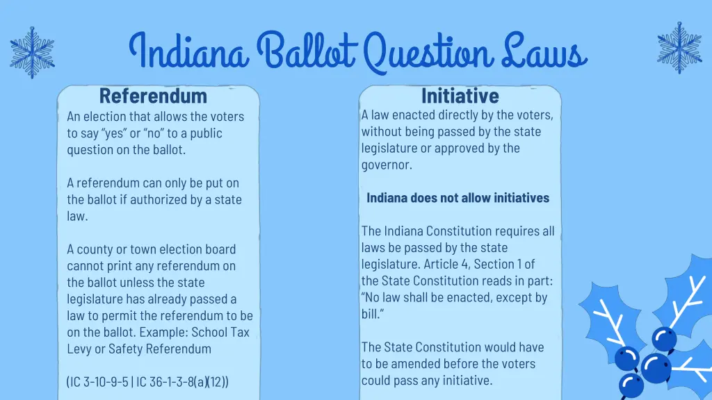 indiana ballot question laws referendum