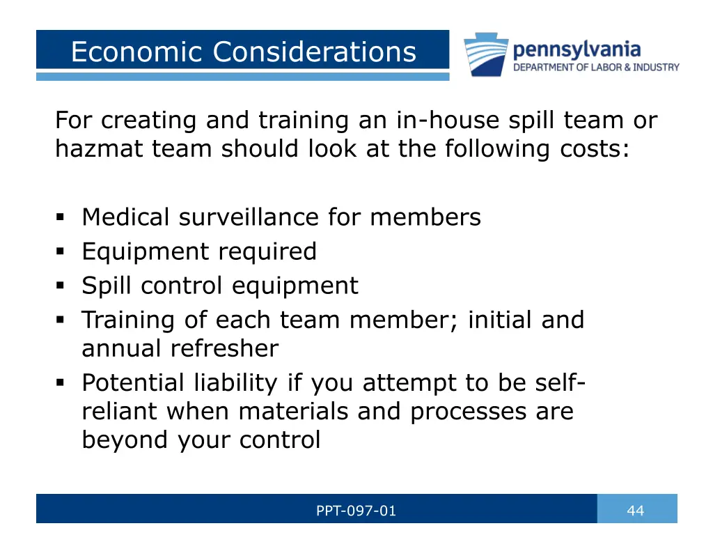 economic considerations