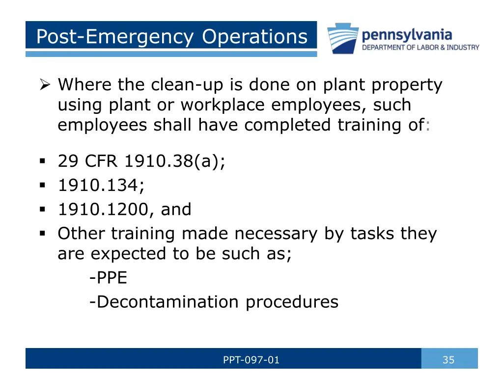 post emergency operations 1