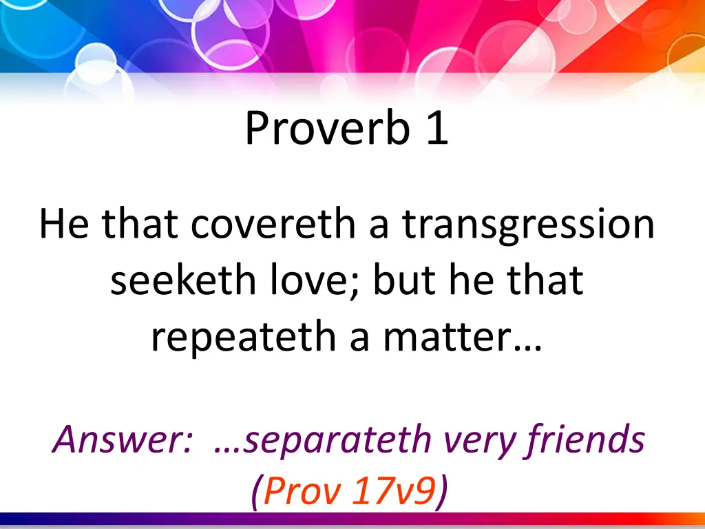 proverb 1 1