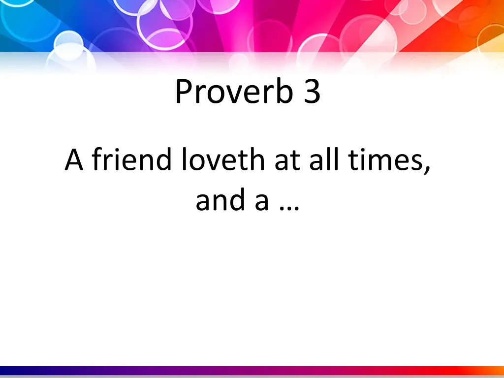 proverb 3
