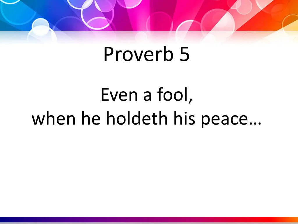 proverb 5