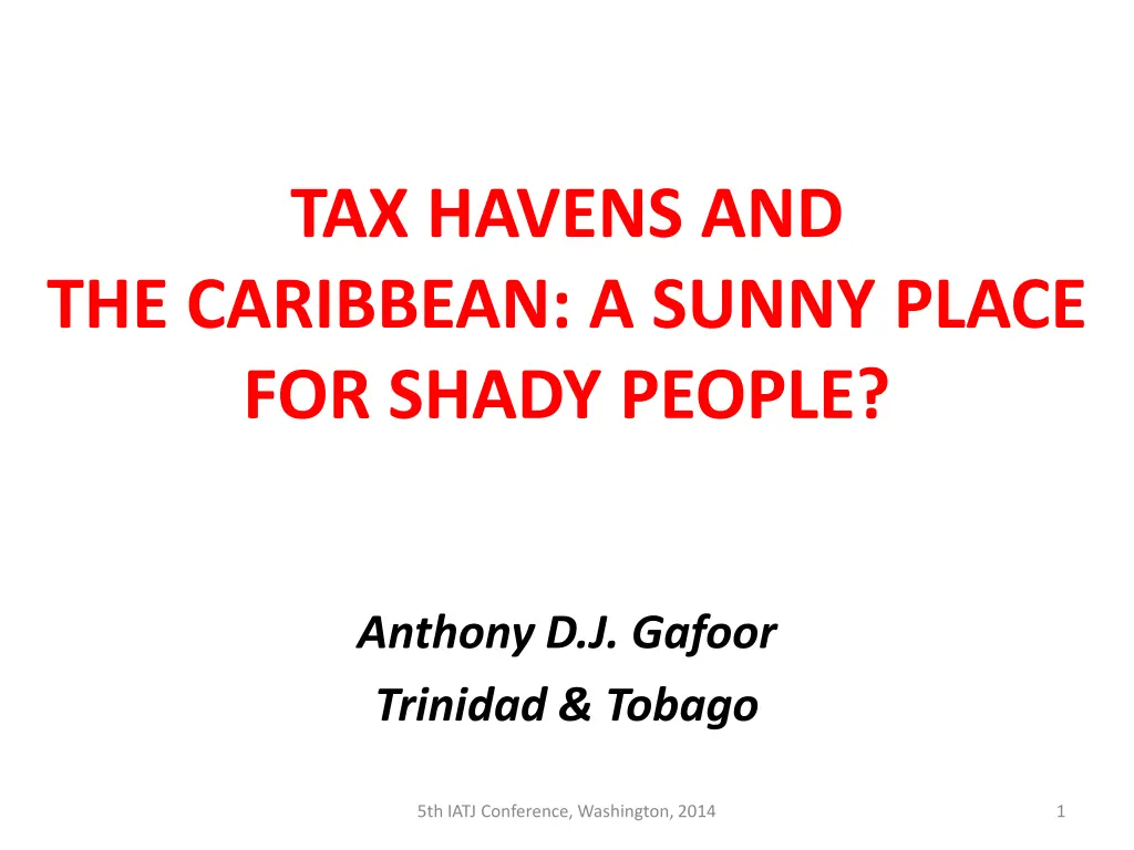 tax havens and the caribbean a sunny place
