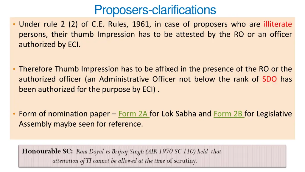 proposers clarifications