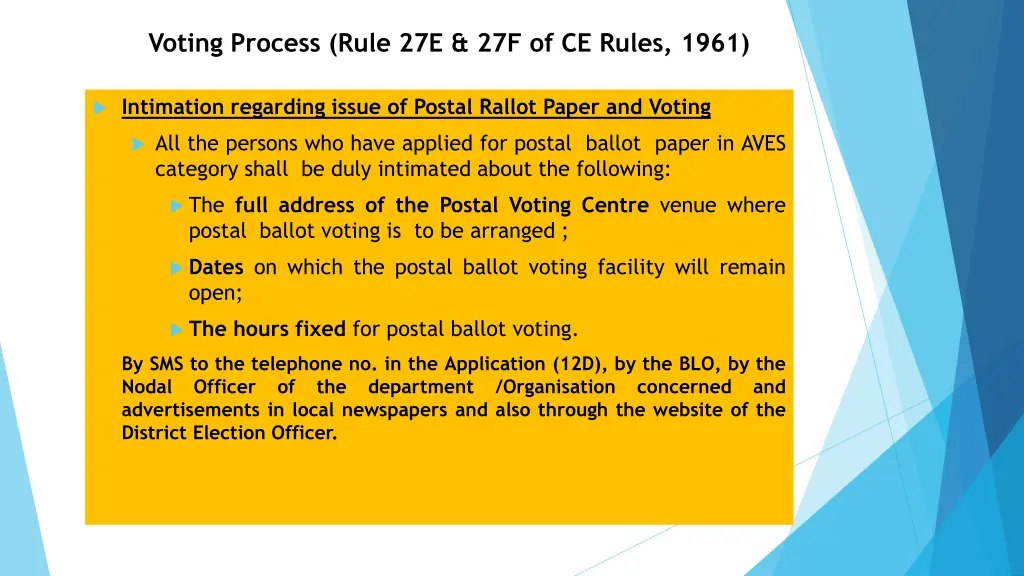 voting process rule 27e 27f of ce rules 1961 1