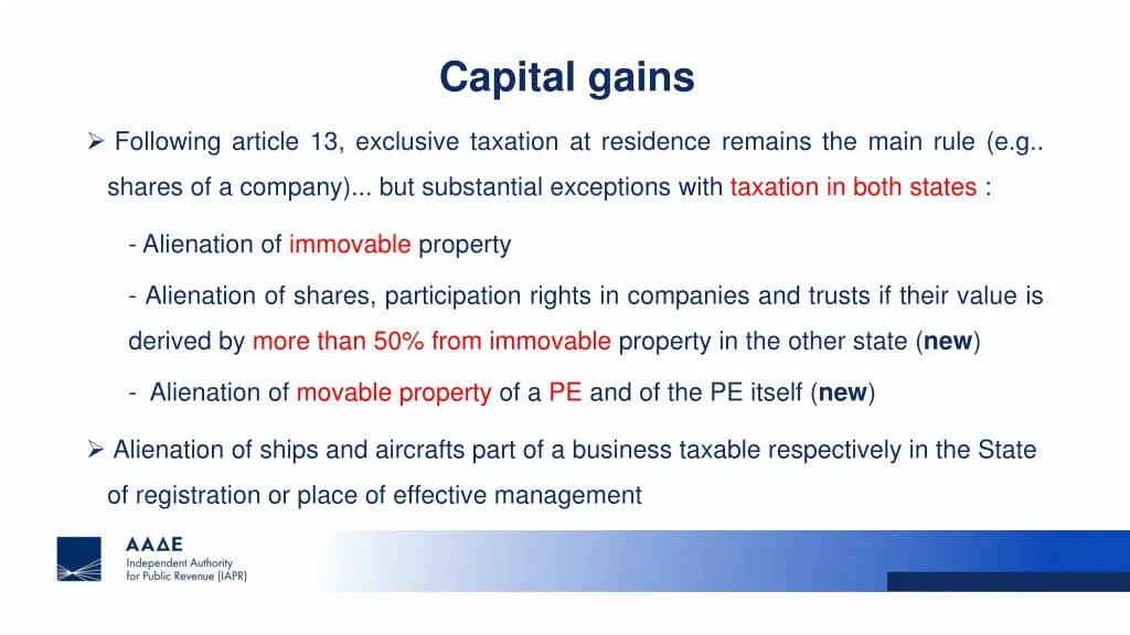 capital gains
