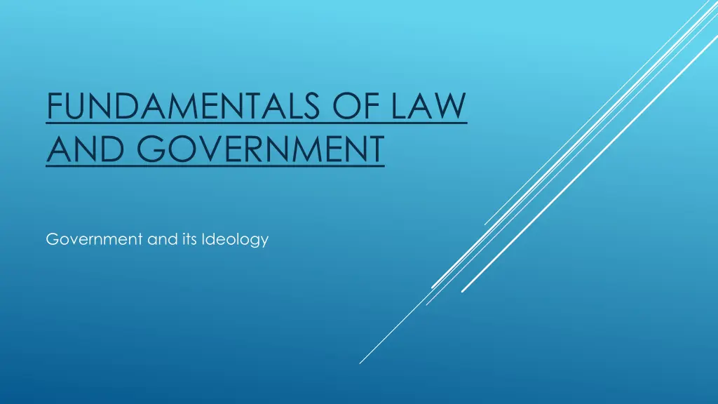 fundamentals of law and government