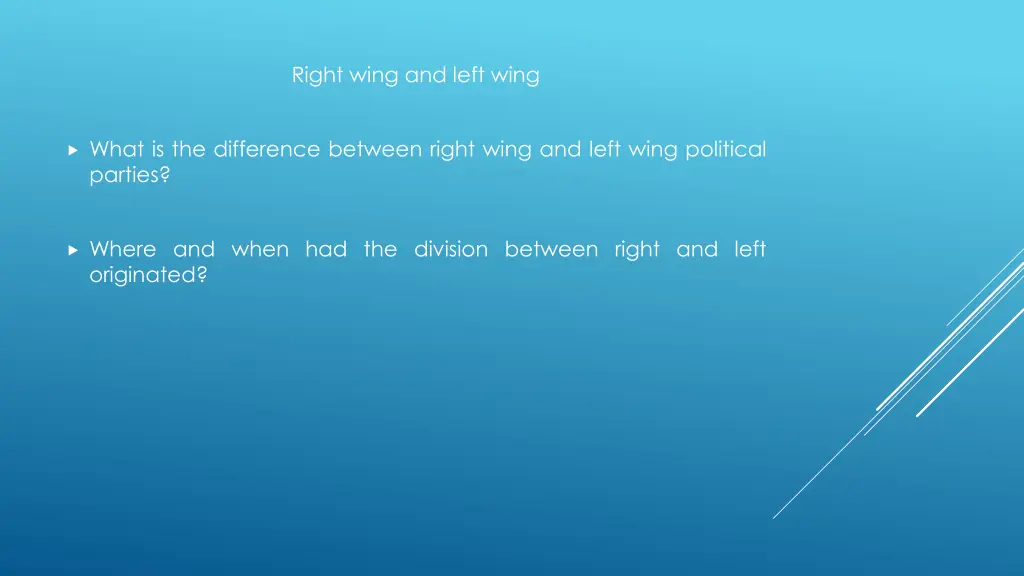 right wing and left wing