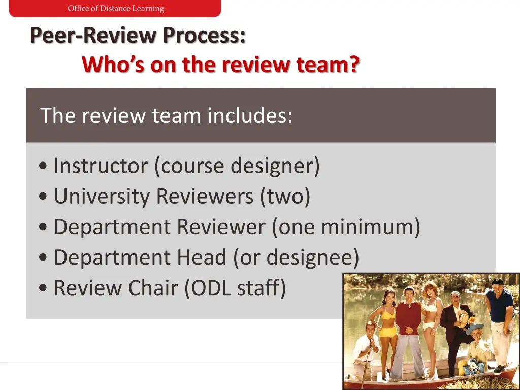office of distance learning peer review process 2