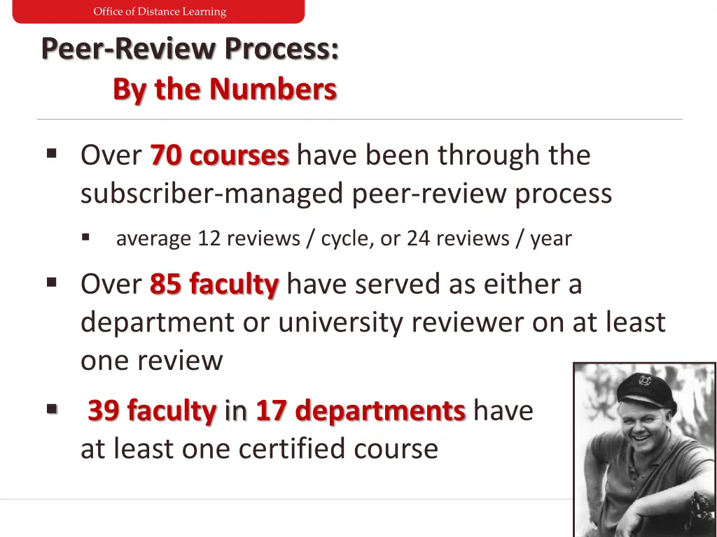 office of distance learning peer review process