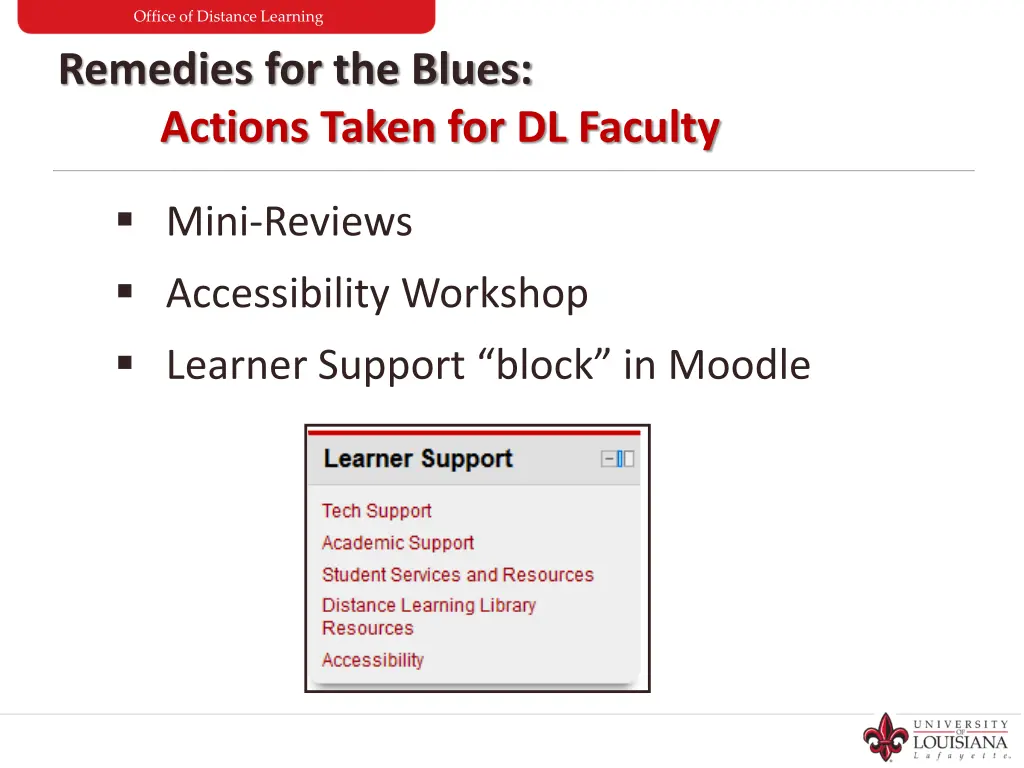 office of distance learning remedies 3