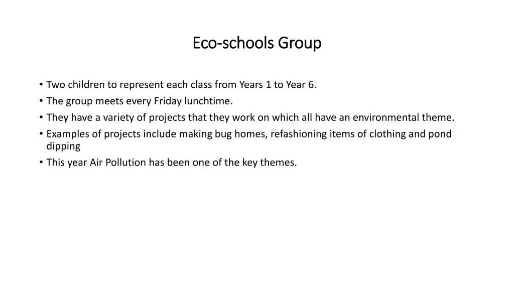eco eco schools group schools group