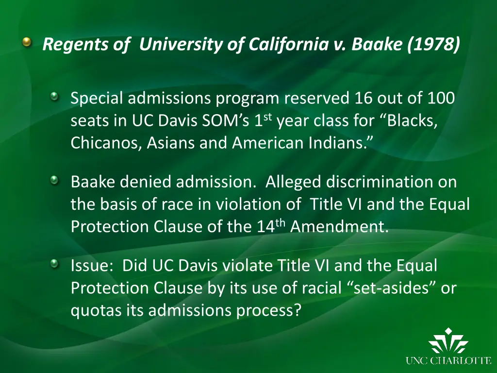 regents of university of california v baake 1978