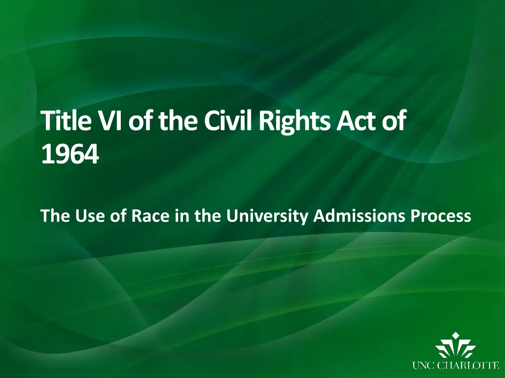title vi of the civil rights act of 1964