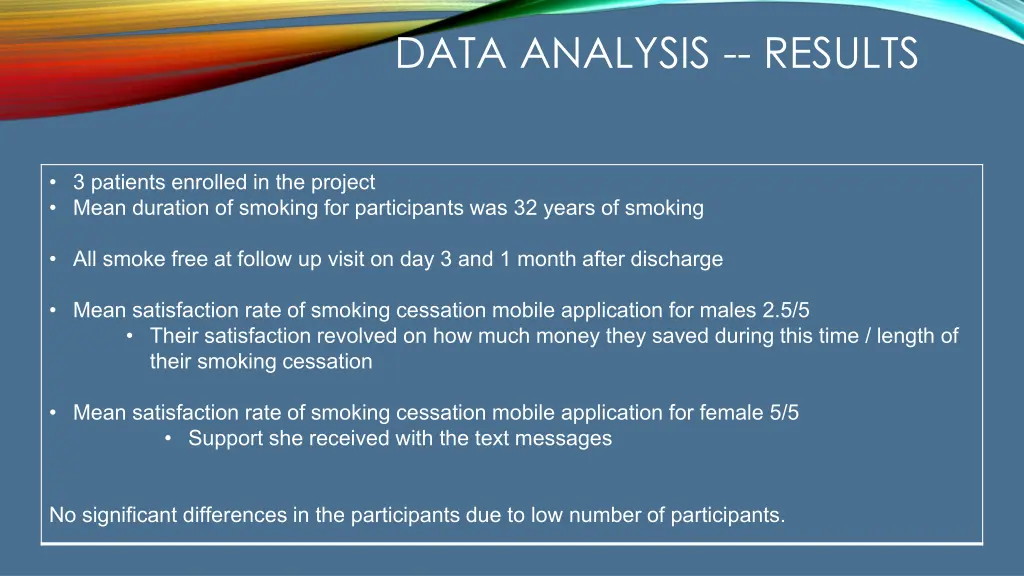 data analysis results