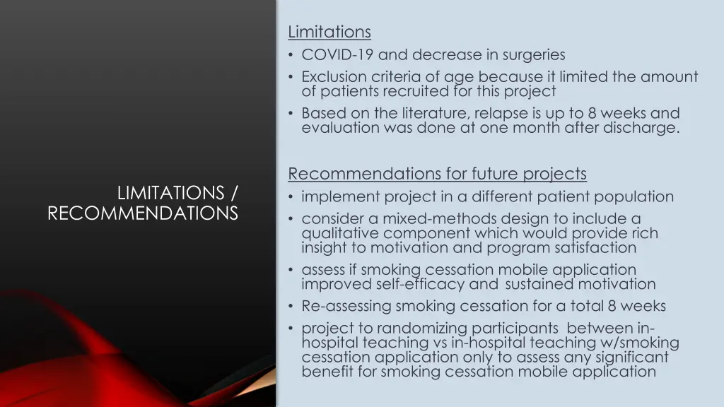 limitations covid 19 and decrease in surgeries