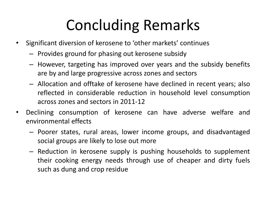 concluding remarks
