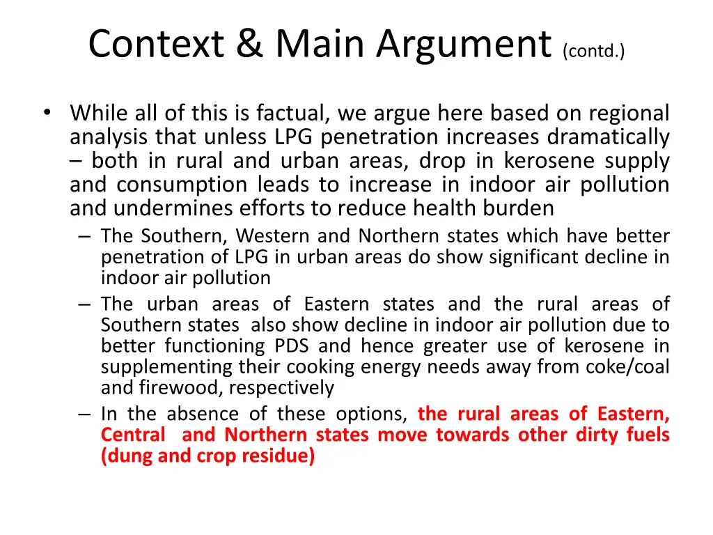 context main argument contd