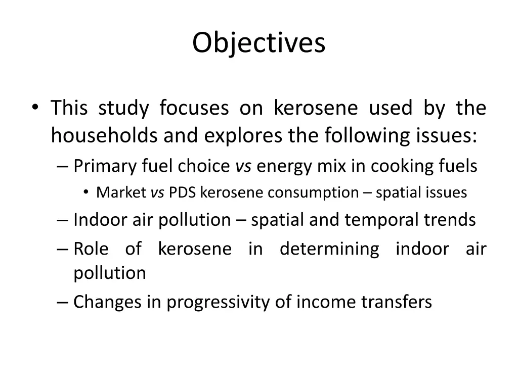 objectives